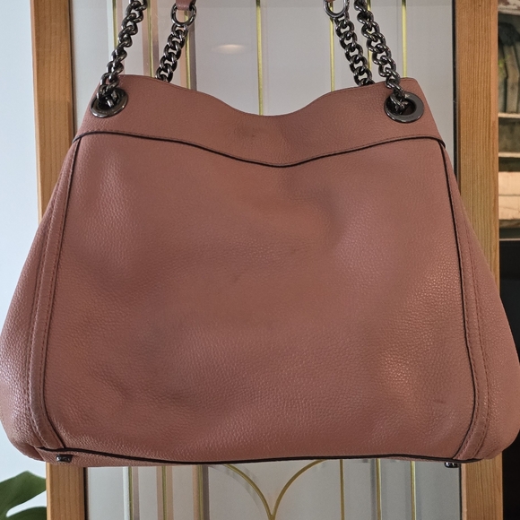 Coach Turnlock Edie Dusty Rose Pebble Leather Shoulder Bag 36855 - Picture 4 of 6